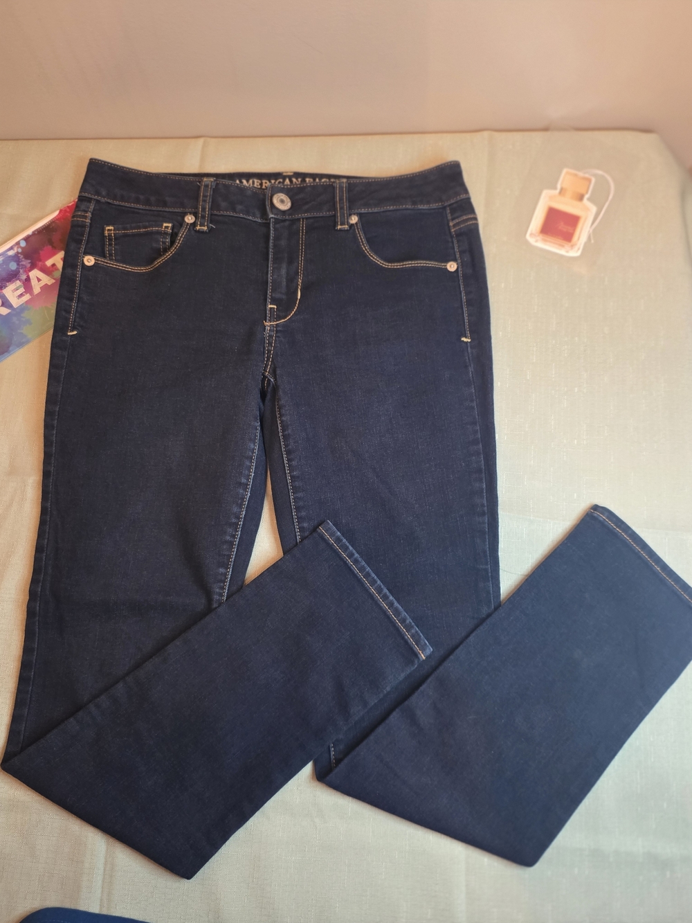 American Eagle Outfitters Dark Blue Skinny Jeans Size 4 Short